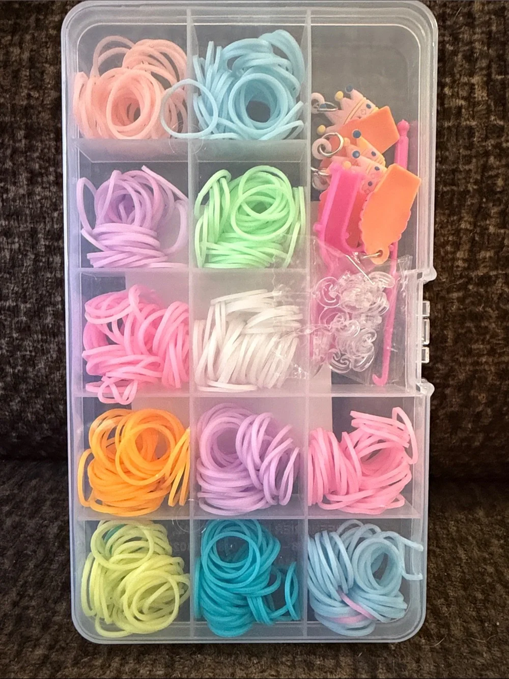Kids Bracelet Kit – Pastel Rainbow Rubber Bands NEW 🆕